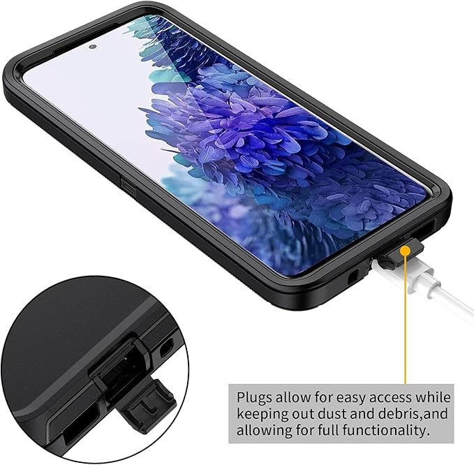 for Galaxy S20 FE 5g Case,Shockproof Dropproof Dustproof 3-Layer Full Body Protection Rugged Heavy Duty High Impact Hard Cover Case for Galaxy S20 FE 6.5 inch,Black