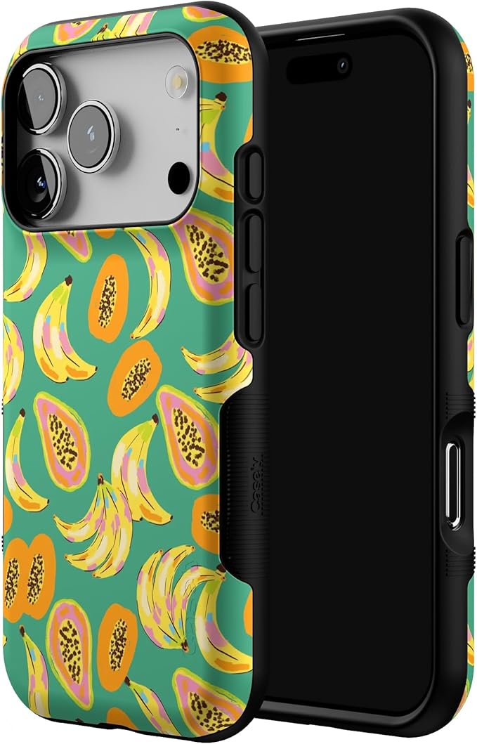 Casely iPhone 17 Pro Case | Papaya Palms | Dippin' Daisy's Tropical Vacation | Bold Protective Design | Compatible with MagSafe