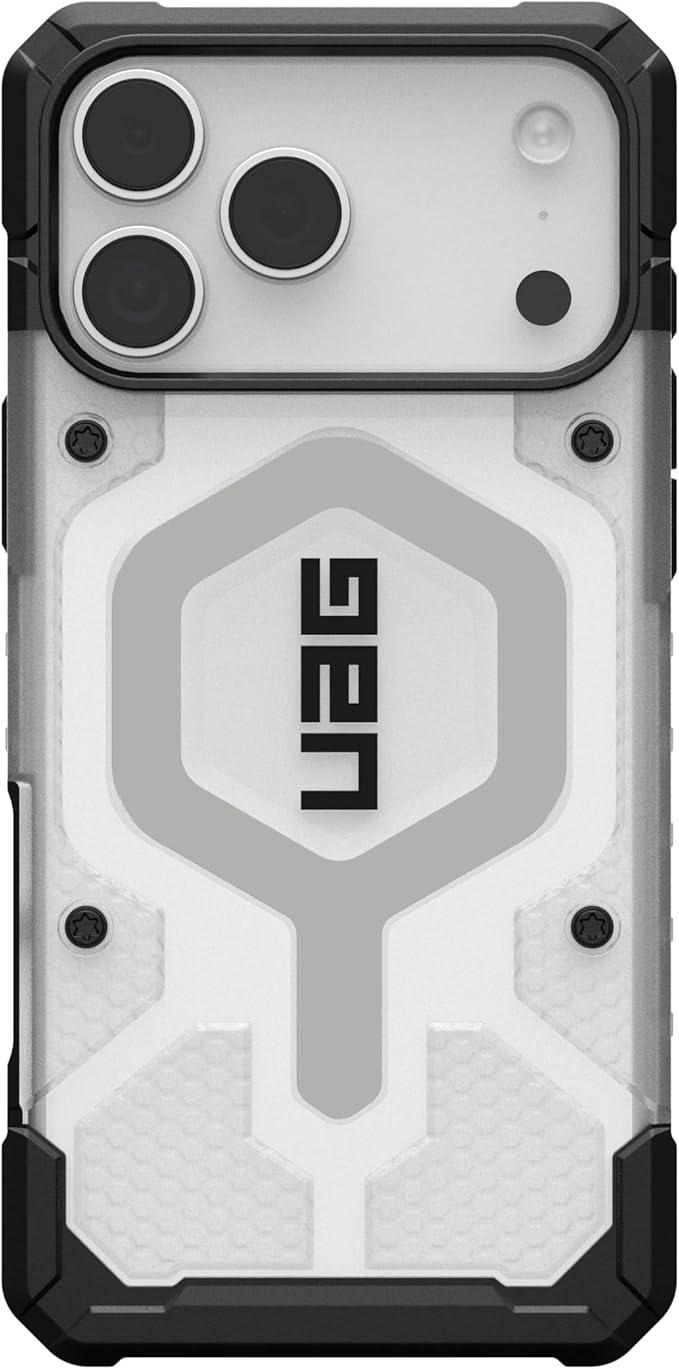 URBAN ARMOR GEAR UAG Designed for iPhone 17 Pro Max Case Pathfinder Clear - Compatible with MagSafe Military Grade Protective Cover, Ice/Silver