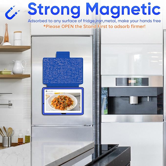 SEYMAC stock Case for Samsung Galaxy Tab A9+ Plus 11'', Auto Sleep/Wake Case with Magnetic Multi-Angles Stand, Card Slot for Galaxy Tab A9+/ A9 Plus 11'' SM-X210/X216/X218, (Blue)