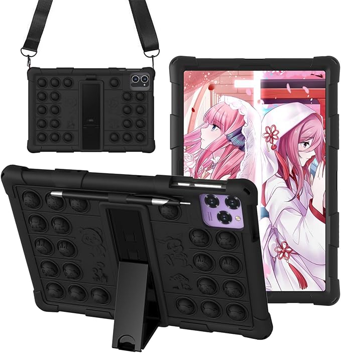 Case for Callsky-Tab Cpad 10/Aiprotablet K10/MEIZE D115 Tablet 10.1 inch, Stand Cover for WXUNJA ECOPAD 01/ZONKO D115//KADYBE D115/Tuotatop X13/Suicoey T618/YOBANSE T618 Tablet (Black)