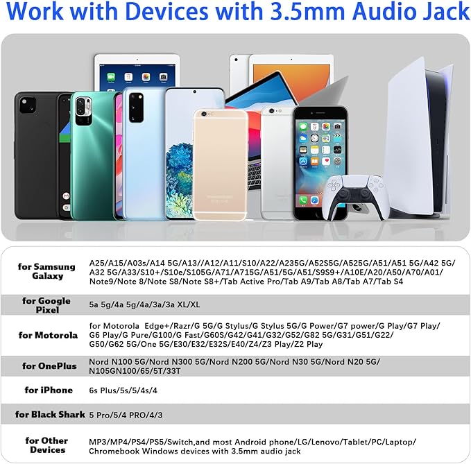 Wired Over Ear Earbuds with Microphone Ear Hook,3.5mm Sport Headphones Wired for Laptops iPad iPod 3.5mm Plug Cellphones,in-Ear Earphones Noise Cancelling Headset for Chromebook MP3 Switch Running Gym