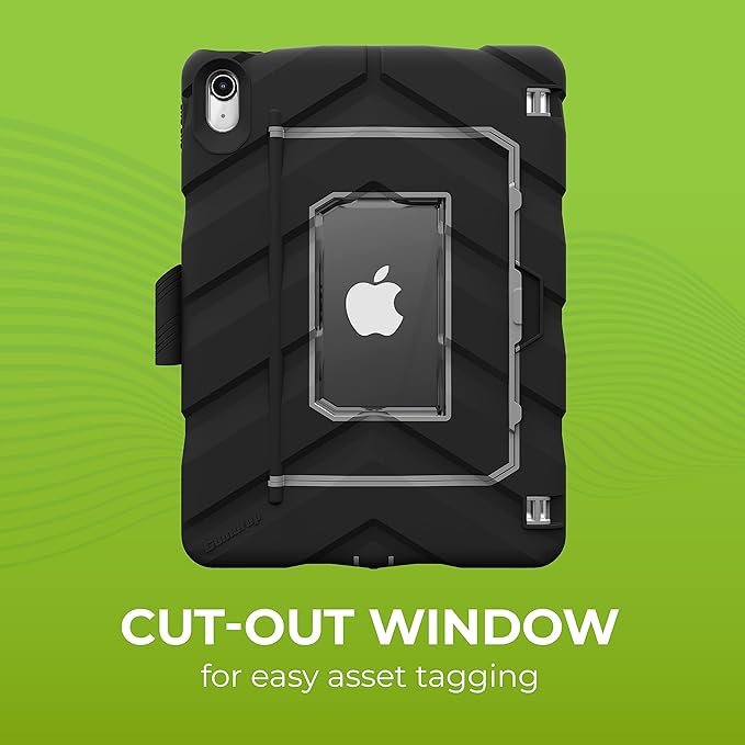 Gumdrop Hideaway iPad Case w/Stand Fits ONLY iPad 11th Generation |A16| & 10th Gen (10.9) inch Rugged Shockproof Reliable & Drop Tested for Kids K-12 Students Teachers Classrooms & School Use Black