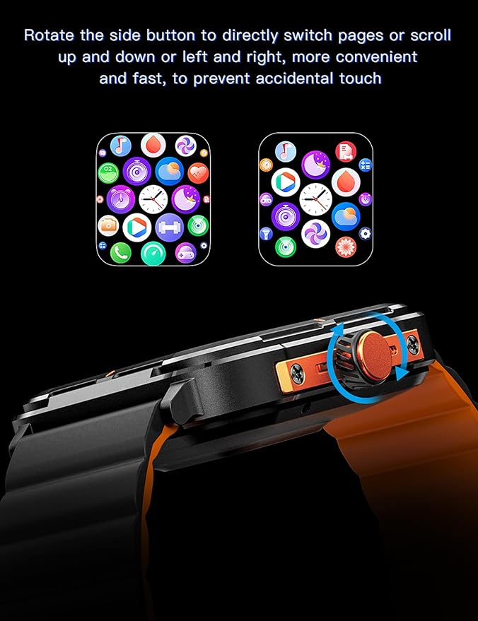 Smart Watch (Answer/Make Calls), 1.83" Smart Watches for Men Women Digital Watch Fitness Tracker with 100+ Sport Modes Heart Rate Monitor Watch for iOS Android Phones Waterproof