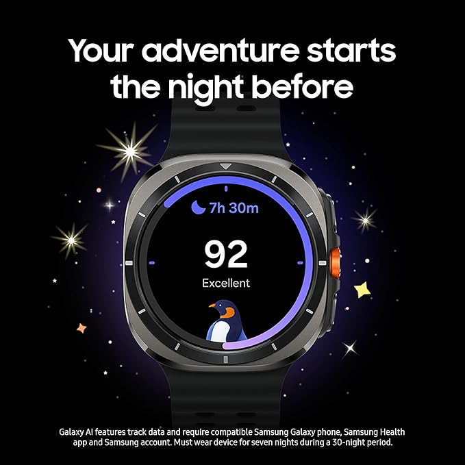 Samsung Galaxy Watch Ultra (2025) 47mm LTE Smartwatch, Titanium Casing, Advanced Sleep Coaching, Running Coach, Energy Score, Heart Rate Tracking, GPS, Titanium White [US Version, 2 Yr Warranty]