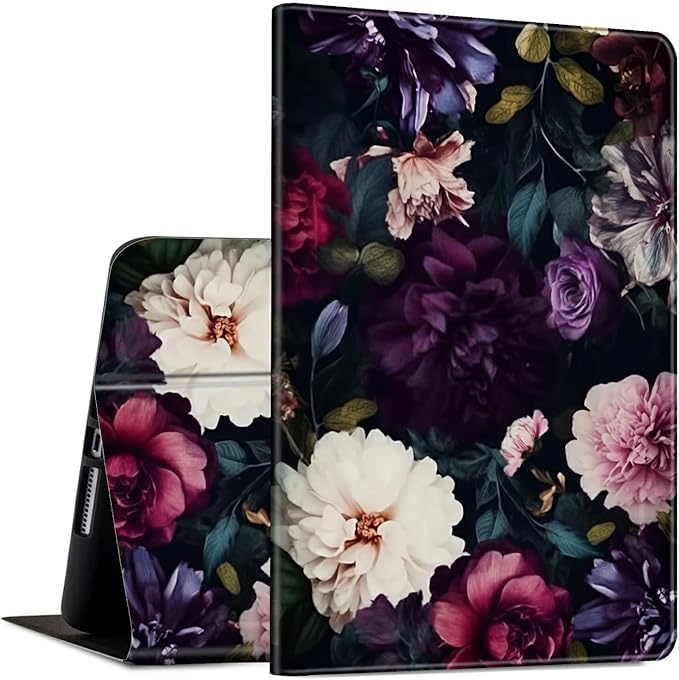 Case for Microsoft Surface Pro 9 / Pro 9 5G 13-Inch 2022 PU Leather Slim Lightweight Multiple Angles Stand Smart Cover with Auto Wake/Sleep for Microsoft Surface Pro 9 2022, Flowers