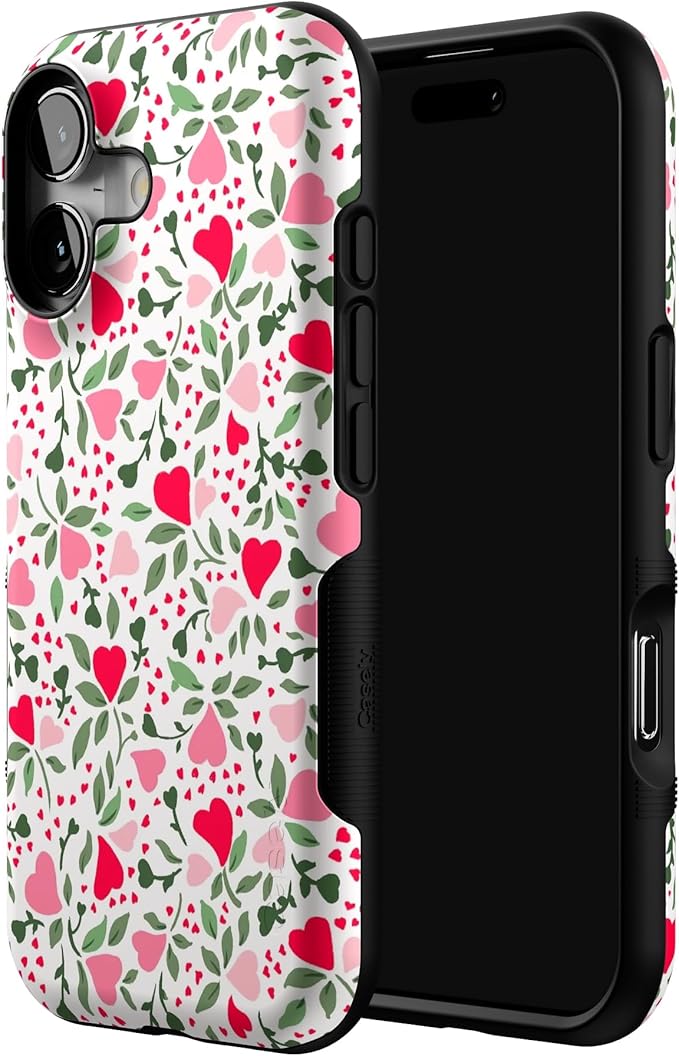 Casely iPhone 17 Case | Vines of Love | Floral Heart | Bold Protective Design | Compatible with MagSafe