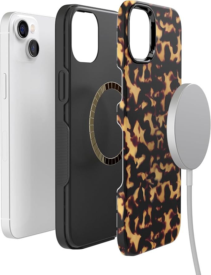 Casely iPhone 14 Case | Shell Shocked | Tortoise Print | Compatible with MagSafe | Bold Protective Design