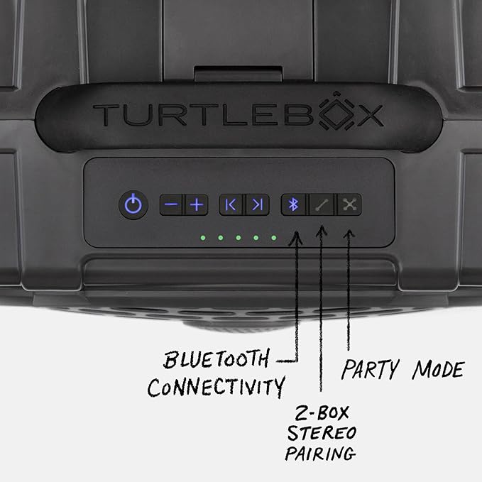 Turtlebox Original Gen 3: Portable Outdoor Bluetooth Speaker – Ultra-Loud (120dB), Waterproof (IP67), Rugged, Impact-Resistant, 3-Day Battery | Party Mode: Unlimited Pairing Stereo, Gray/Blaze Orange