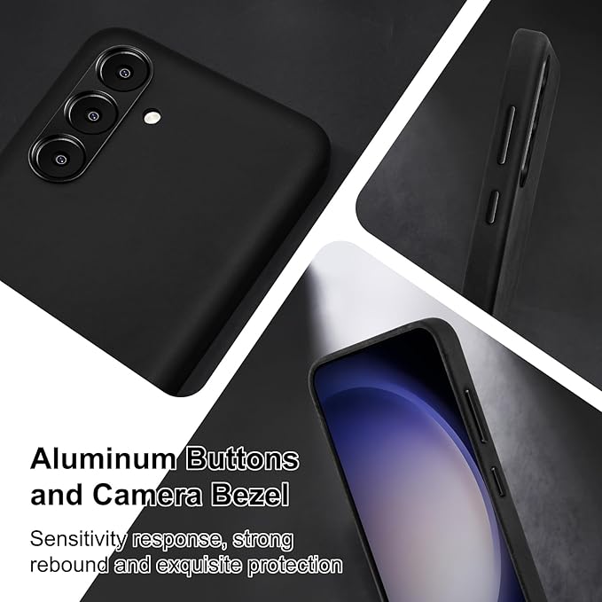 Belemay Leather Case for Samsung Galaxy S24 Plus Compatible with Magsafe - Premium Crazy Horse Leather [Vintage Aesthetics] Unique Patina, Comfort Grip, Metal Buttons, Soft Cover (6.7") Antique Black