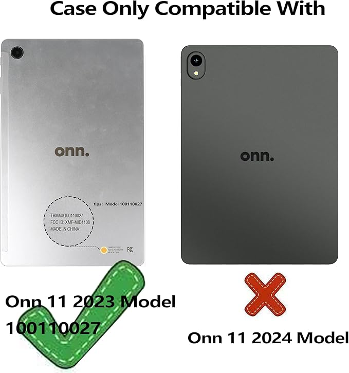 for Walmart Onn 11 Tablet Pro 2023 Model Case Shockproof Kids Friendly Rugged Hybrid Case Built-in Kickstand for Walmart Onn 11 Inch Pro Model:100110027 2023 (Navy/Green)