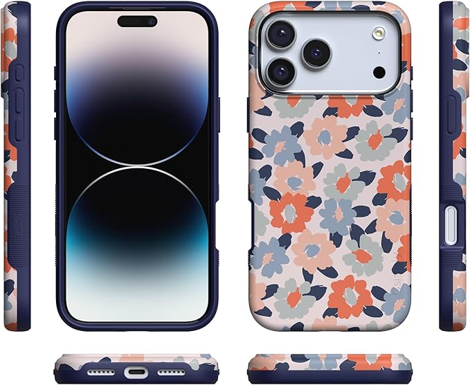 Casely iPhone 17 Pro Case | Field of Flowers | Pastel Floral | Compatible with MagSafe | Bold Protective Design