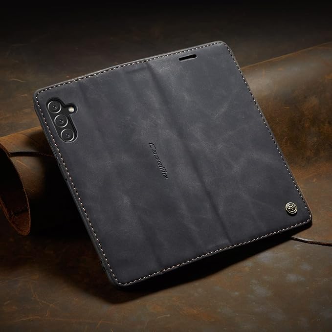 for Samsung Galaxy A14 4G/5G Case, Flip Wallet Leather Case with Card Holder Magnetic Closure Shockproof Kickstand Protective Phone Cases Cover for Galaxy A14 Phone Cover,Black