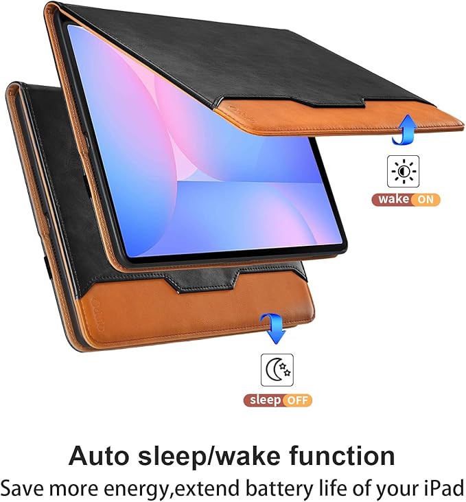 Case for Samsung Galaxy Tab S10 FE Plus 13.1-Inch 2025 - Model SM-X620/SM-X626B with S Pen Holder and Pocket, PU Leather Business Folio Stand Cover for Galaxy S10 FE+, Black