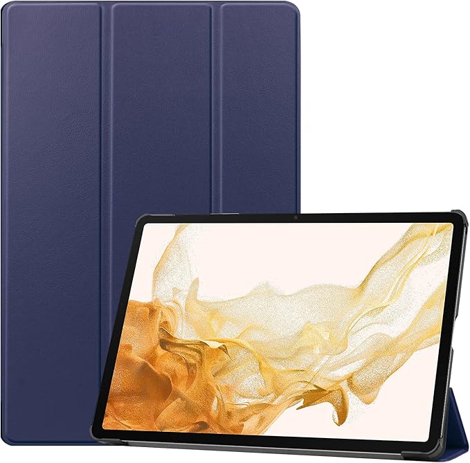 Smart Case for Galaxy Tab S9 Plus, Ratesell Lightweight Trifold Stand Smart Case Cover with Auto Wake/Sleep for Samsung Galaxy Tab S9 Plus / S9+ SM-X810 / SM-X816 / SM-X815 Navy Blue