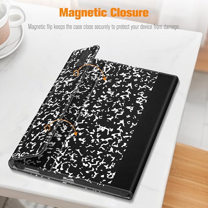 Fintie Case for Samsung Galaxy Tab S10 FE Plus 13.1 Inch 2025 Model (SM-X620/X626) with Built-in S Pen Holder, Multiple Angle Portfolio Business Cover with Pocket Auto Sleep/Wake, Composition Book