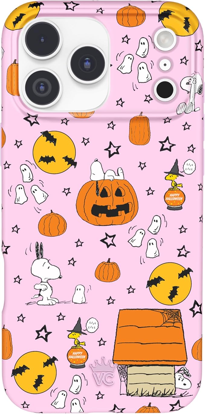 VELVET CAVIAR Case for iPhone 17 Pro Max | Compatible with MagSafe | 10ft Drop Tested | Protective Designer Cases | Pink Pumpkin Snoopy