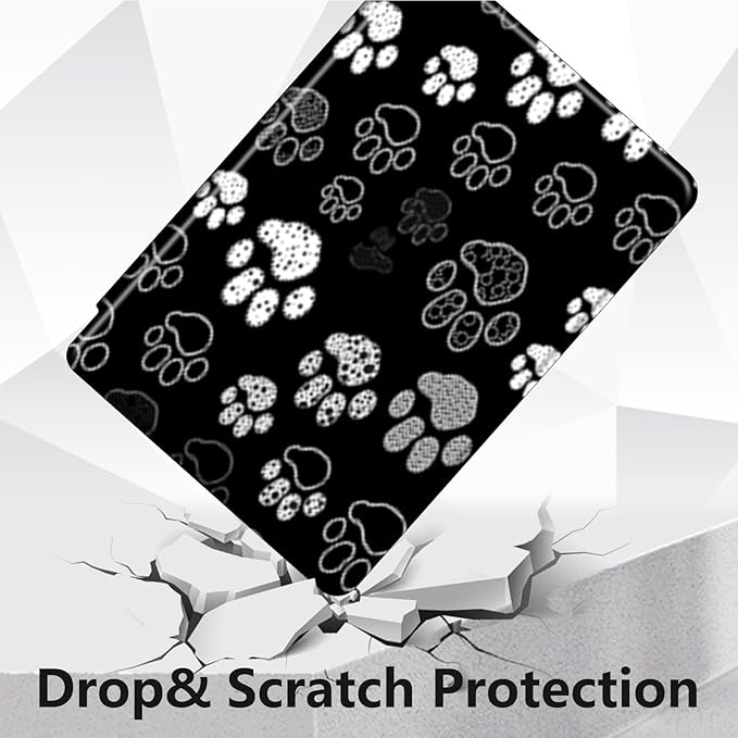 Case for Lenovo Tab P11 Plus Case 2021 (TB-J616F / J616X), 360 Degree Rotating Folding Stand,with Auto Sleep/Wake Case for Lenovo Tab P11 11” 2020 (TB-J606F TB-J606X),Gray Paw Print