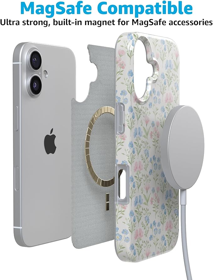 Casely iPhone 17 Case | Pastel Garden | Sunday Best | Compatible with MagSafe | Classic Ultra Slim Design