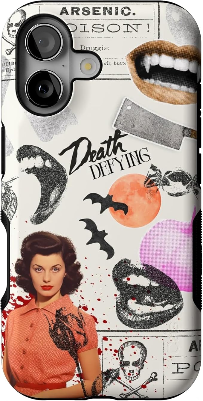 Casely iPhone 17 Case | If You Dare | Horror Collage | Bold Protective Design | Compatible with MagSafe