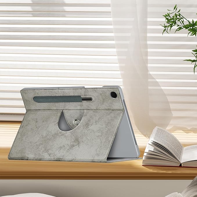 Case for Samsung Galaxy Tab A9 Plus/Galaxy Tab A9 + 11 Inch 2023 SM-X210/X216/X218 Tablet,360° Rotating Stand Cover with Auto Sleep/Wake,Gray