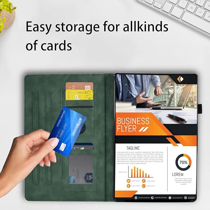 Case for Google Pixel Tablet 11 inch 2023 Magnetic PU Leather Folio Adjustable Stand Case with Card Holder Multi-Angle Viewing Flip Cover for Pixel 11" - Retro Green