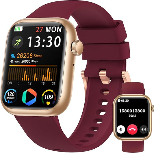 Smart Watch for Men Women, 1.83" Fitness Watch (Answer/Make Call), Smartwatch with Heart Rate/Blood Pressure, Sleep Tracker, Pedometer, 120+ Sport Modes,IP68 Waterproof Fitness Tracker for Android IOS