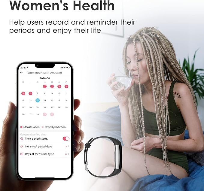 threesheep Fitness Tracker for Men and Women,Fitness Watch Waterproof with Activity Tracker and Sleep Monitor,Smart Watch for Android and iOS Phones(Black)……