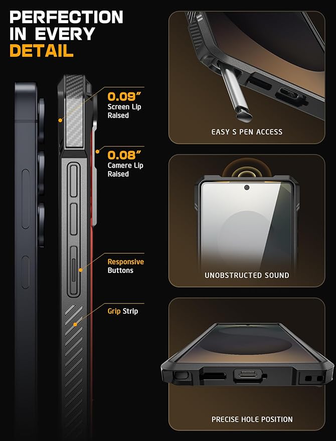 SUPCASE for Samsung Galaxy S25 Ultra Case with Stand (Unicorn Beetle Grip), [S Pen Friendly] [Compatible with MagSafe] [Military-Grade Protection] Magnetic Phone Case for S25 Ultra 6.9 Inch, Ruddy