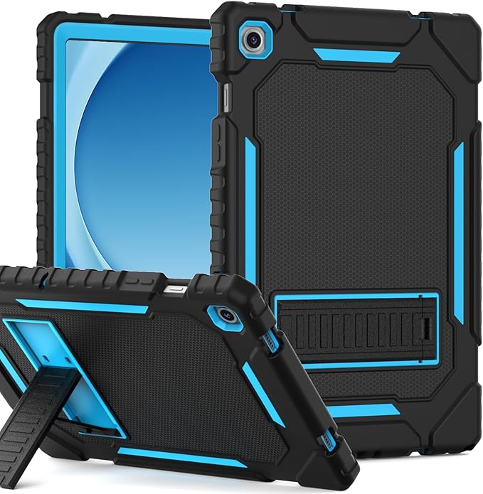 Grifobes for Samsung Galaxy Tab A9 Plus 11 Inch 2023 Cases, Heavy Duty Shockproof Rugged Cover for New Samsung Tablet A9+ 11" / 10.9" Case (SM-X210/X216/X218) with Kickstand for Kids, Black+Blue