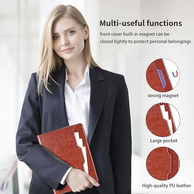 Case for Samsung Galaxy Tab S11 11 Inch 2025(SM-X730/SM-X736B) - PU Leather Folio Case with S Pen Holder and Pocket, Auto Wake/Sleep Smart Tablet Cover, Brown