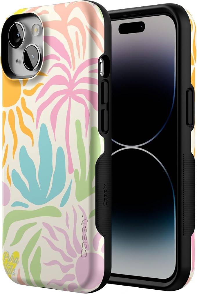 Casely iPhone 14 Case | Oasis | Pura Vida Floral | Compatible with MagSafe | Bold Protective Design