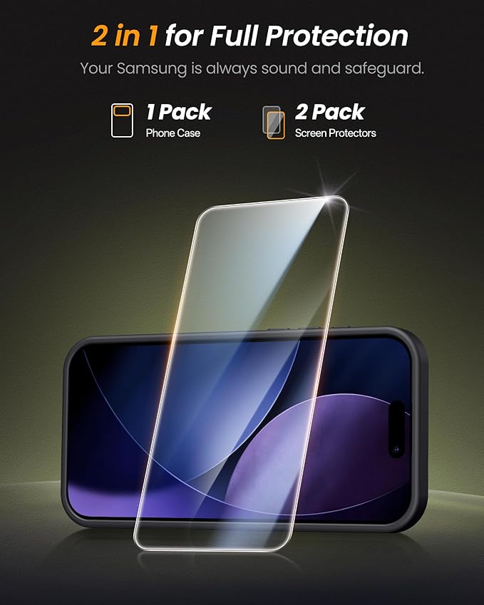 for iPhone 17 Pro Case Wallet with Stand, Built-in [2 Pack] Screen Protector & Card Holder & Camera Cover, Military Grade Drop Protection Phone Case for iPhone 17 Pro 6.3" 2025, Black