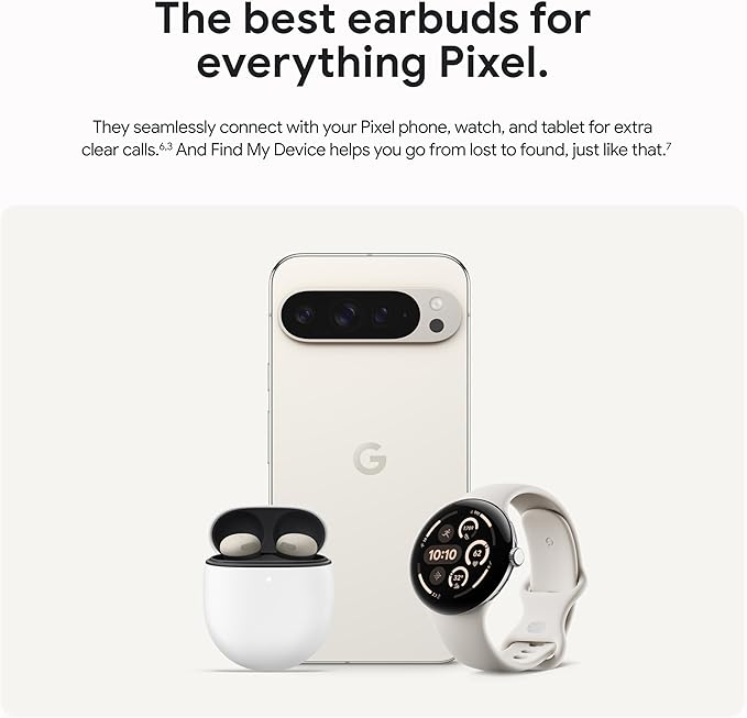Google Pixel Buds Pro 2 - Wireless Earbuds with Active Noise Cancellation – Bluetooth Headphones - Porcelain