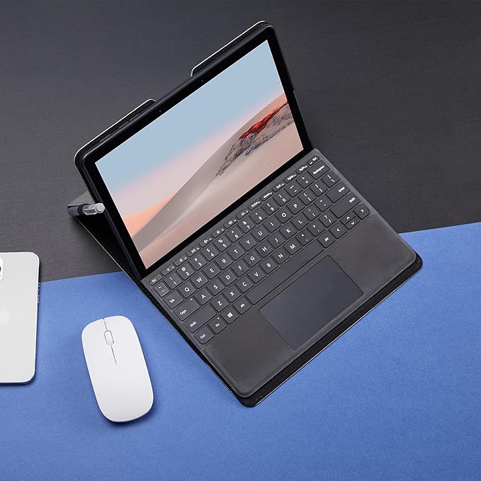 Omnpak Protective Case for Surface Go 4 2023/Go 3 2021/Go 2 2020/Go 2018 with Stylus Holder, Multiple Angle Slim Lightweight Cover, Compatible with Type Cover Keyboard（Keyboard Not Included）