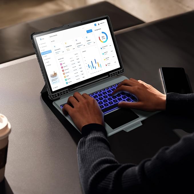 Nillkin for Samsung Galaxy Tab S9+ Plus Detachable Keyboard Case with 7 Backlit, Kickstand, Trackpad, S Pen Holder, for Samsung Tablet S10 Plus Keyboard (for Galaxy Tab S9 Plus - 12.4 inch)