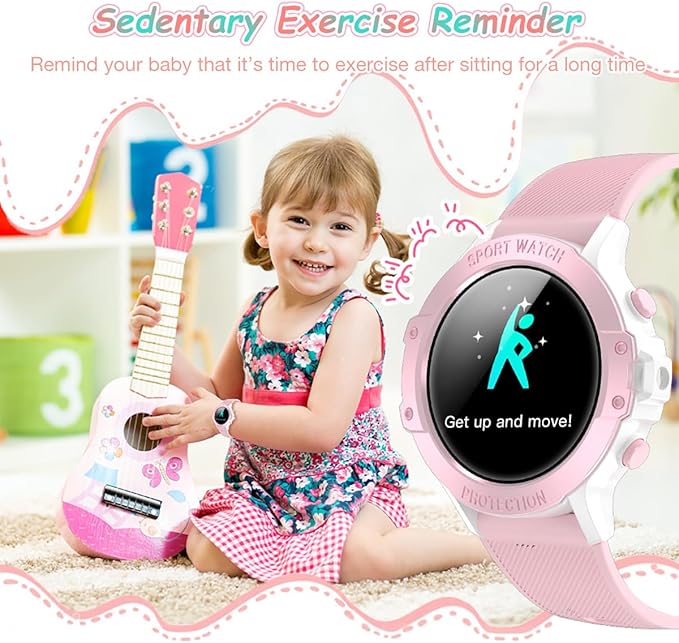 Upgraded Kids2 Smart Watches for Kids, 1.27" HD Screen Game Smart Watch for Boys Girls, IP67 Waterproof, Heart Rate/Sleep Monitoring, Sports Modes Activities Tracker, Compatible for Android iOS