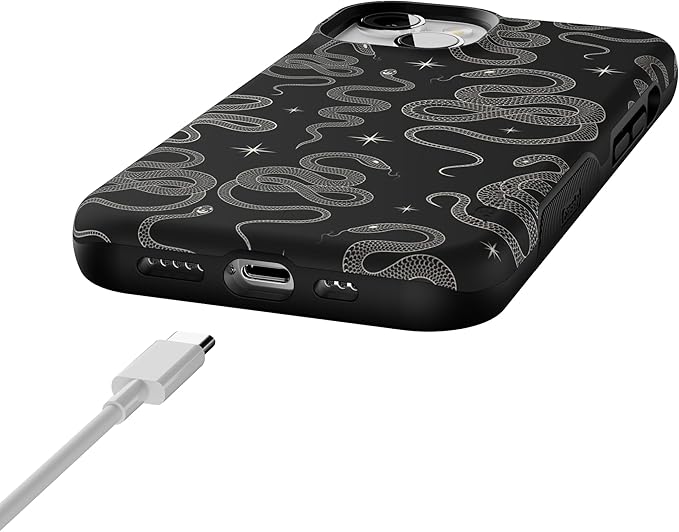 Casely iPhone 14 Case | We're Ready for It | Black Serpent | Compatible with MagSafe | Bold Protective Design
