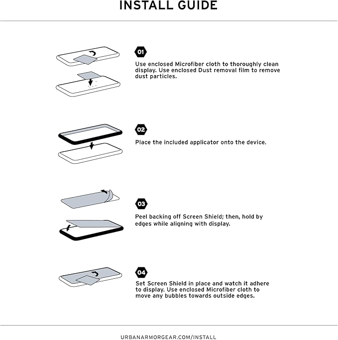 URBAN ARMOR GEAR UAG Designed for iPhone 17 Pro Max Screen Protector 6.9" Glass Shield Ultra - Anti-fingerprint HD Clarity Shatter Proof Tempered Glass,Clear