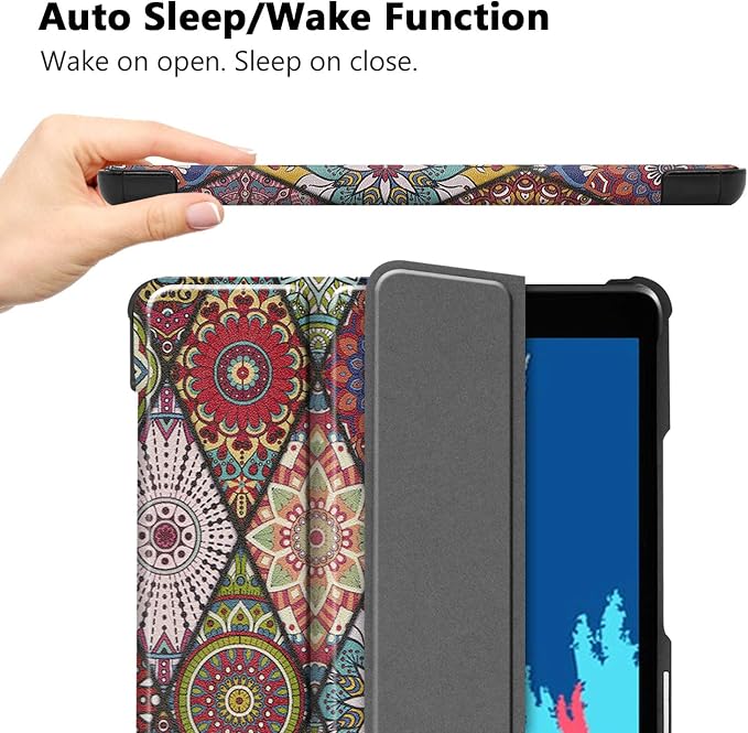 Case for Lenovo Tab M8 8.0'', Smart Case Trifold Stand Slim Lightweight Case Cover for LenovoTab M8 Gen 3 2022/Tab M8 HD LTE 2021/ Tab M8 HD/Smart Tab M8/Tab M8 FHD 2019 M8 8" Tablet Mandala