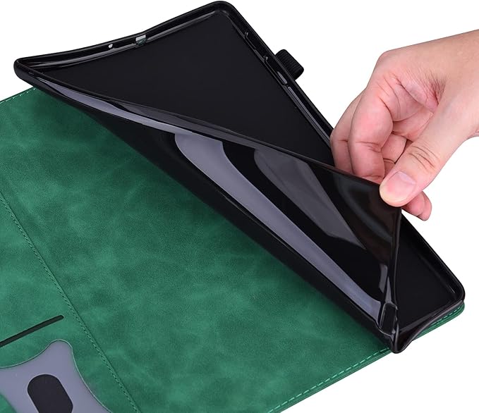 Case for Lenovo Tab M9 HD (9.0 inch) TB-310FU Tablet Premium PU Leather Protective Case Folio Flip Business Case Tablet Sleeve with Card Pocket Pen Holder, Vintage Green