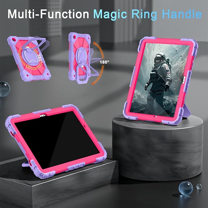 Case for Samsung Galaxy Tab A9+/ A9 Plus Case 11" 2023 (SM-X210/X216/X218) with Screen Protector/360° Rotating Stand,Military Grade Shockproof Cover for Galaxy Tab A9 Plus Cases