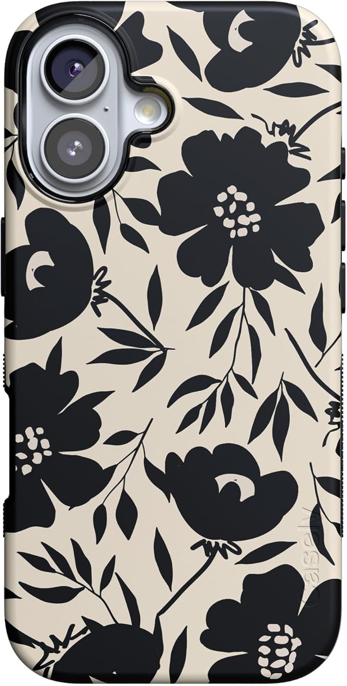 Casely iPhone 17 Case | Dark Fantasy | Contrast Floral | Compatible with MagSafe | Bold Protective Design