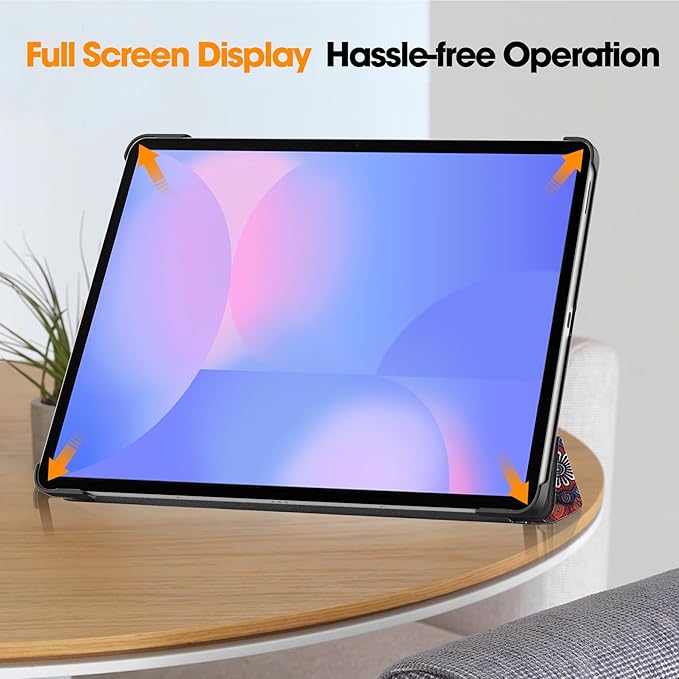 Smart Case for Samsung Galaxy Tab S10 FE+ / S10 FE Plus 13.1 Inch 2025, Ratesell Lightweight Trifold Stand Smart Case Cover with Auto Wake/Sleep Mandala