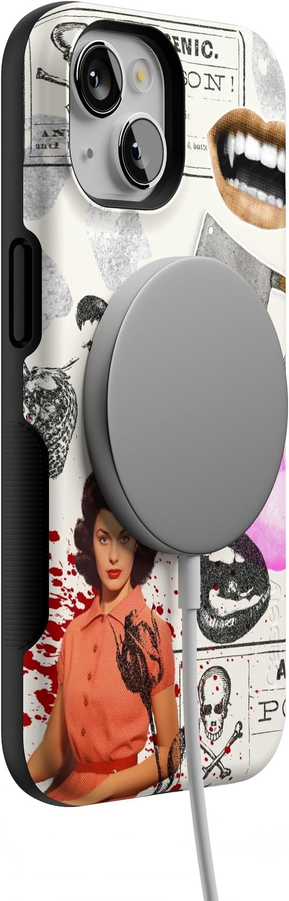 Casely iPhone 14 Case | If You Dare | Horror Collage | Compatible with MagSafe | Bold Protective Design