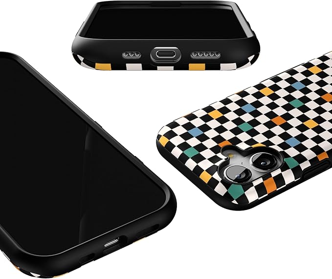 Casely iPhone 17 Case | Old Skool | Retro Checkerboard | Bold Protective Design | Compatible with MagSafe