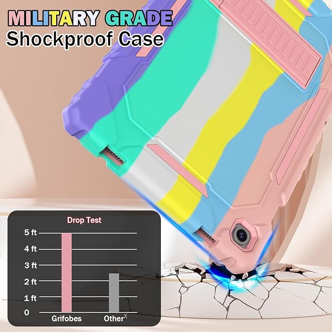 Grifobes for Samsung Galaxy Tab A9 Plus 11 Inch 2023 Cases, Heavy Duty Shockproof Rugged Cover for New Samsung Tablet A9+ 11" Case (SM-X210/X216/X218) with Kickstand for Kids, Camo