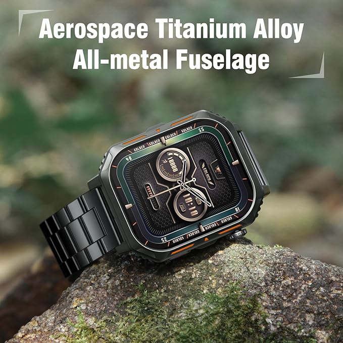 Smart Watch,2.02" Fitness Watch(Answer/Make Call),Heart Rate Sleep Blood Oxygen Monitor,5ATM Waterproof,100+ Sports Modes Activity Trackers for Compatible with Android iOS(Steel Watch Band)