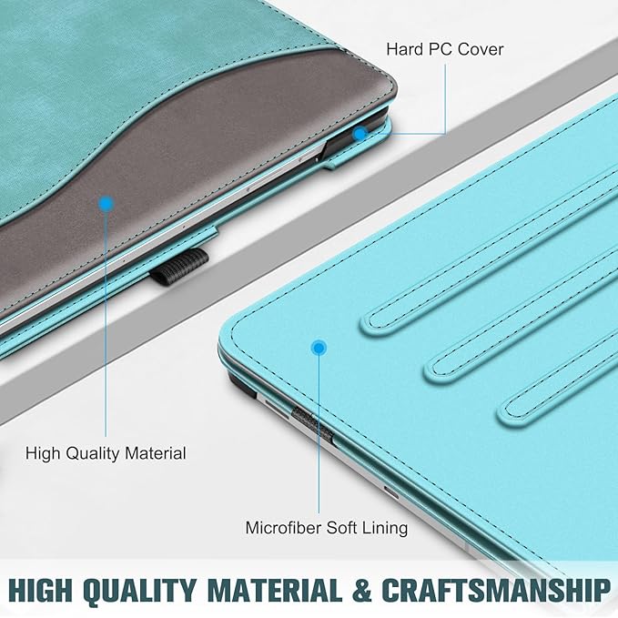 Fintie Case for Samsung Galaxy Tab S10 Lite/ S10 FE/ S9 FE 5G 10.9 Inch/Tab S9 11 Inch with S Pen Holder, Multi-Angle Viewing Protective Cover with Pocket, Auto Sleep/Wake, Turquoise