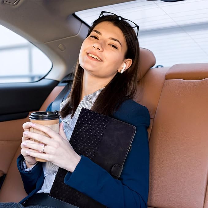 Case for Samsung Galaxy Tab S6 Lite 2024/2022/2020 10.4 inch Case SM-P620/P625/P610/P613/P615/P619 PU Leather Folio Magnetic Cover Card Holder with Pen Holder,Black